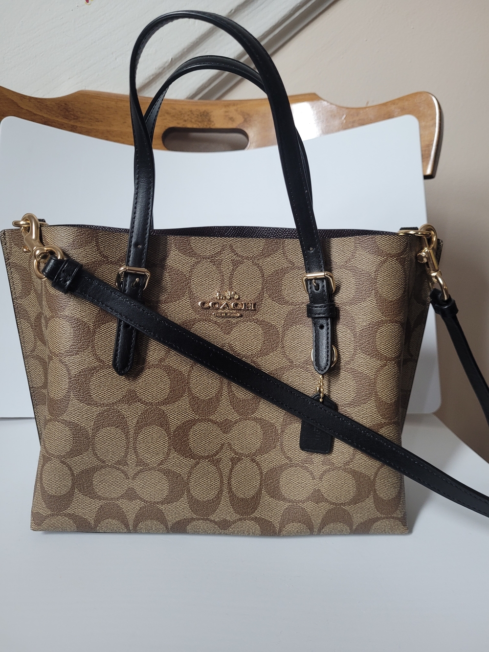 Coach Mollie Tote 25 in Signature Canvas